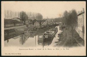 Marne-Rhine Canal at Chalons-sur-Saone by French Photographer